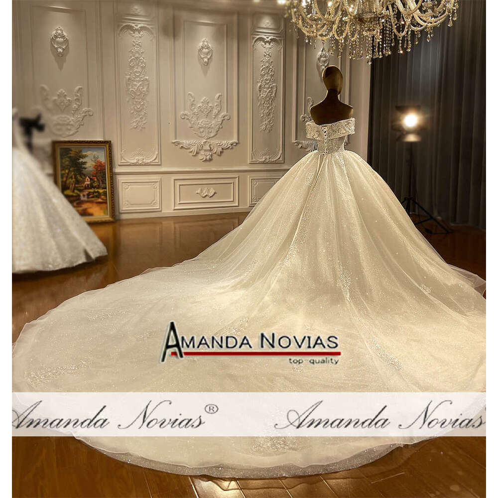 Off The Shoulder Straps Wedding Dress Ball Gown