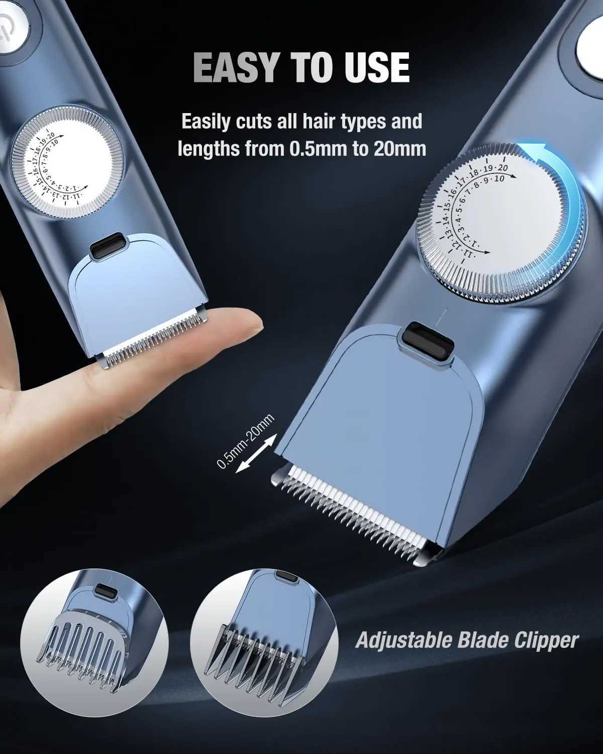 SEJOY Mens Beard Trimmer Mustard Trimmer Cordless Trimmer W241017