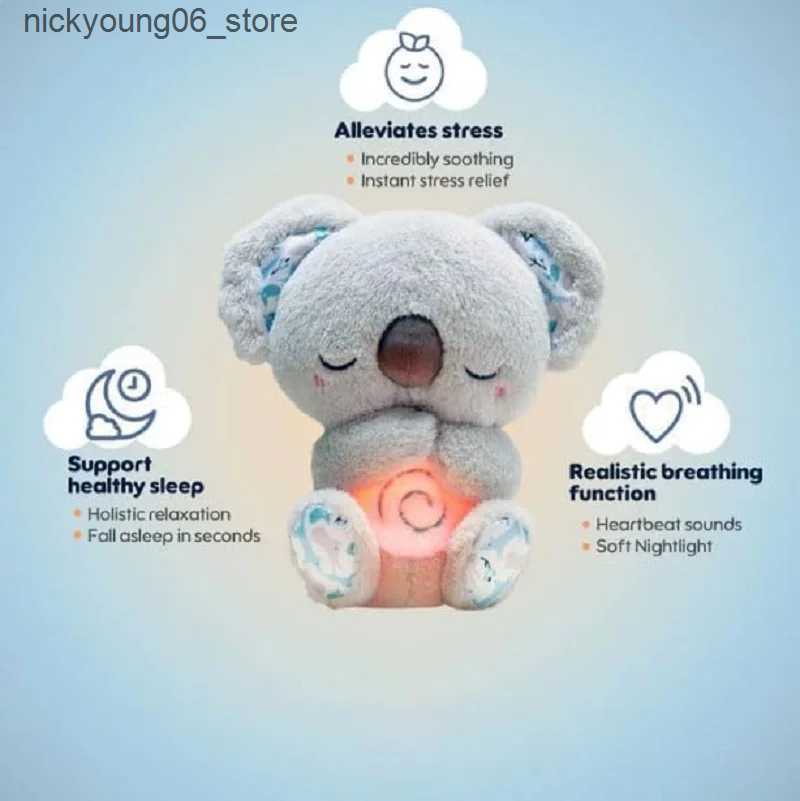 Baby Toy Cute Soothing Koala Bear Sleep Toys for Kids Baby Calming Anxiety Relief Breathing Koala Toy Sleep Buddy Plush Doll With Lights L240910