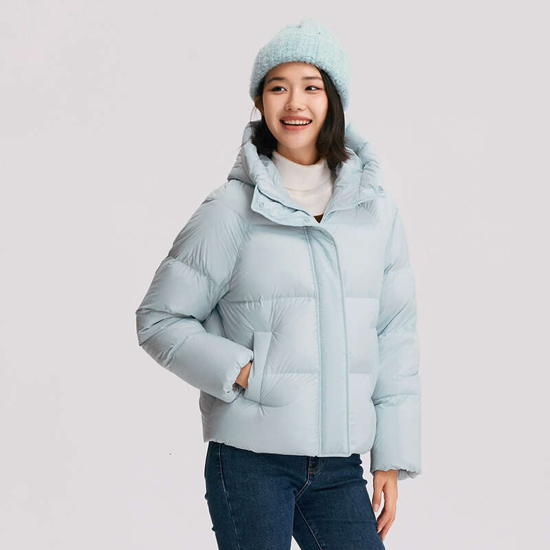 Semir Women Solid Color Loose Versatile 2024 Winter New Three-Proof Hooded Puffer Coat Down Jacket