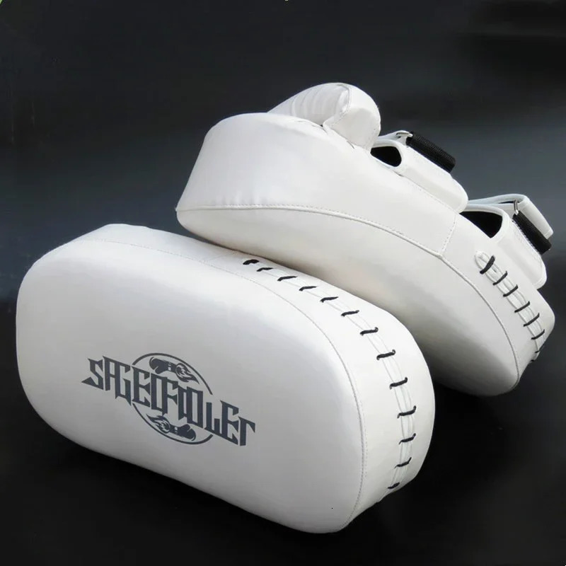 PU Leather Kickboxing Target Professional Curved Boxing Muay Thai Hand Target Arts Taekwondo Karate Training Punching Pads 241016