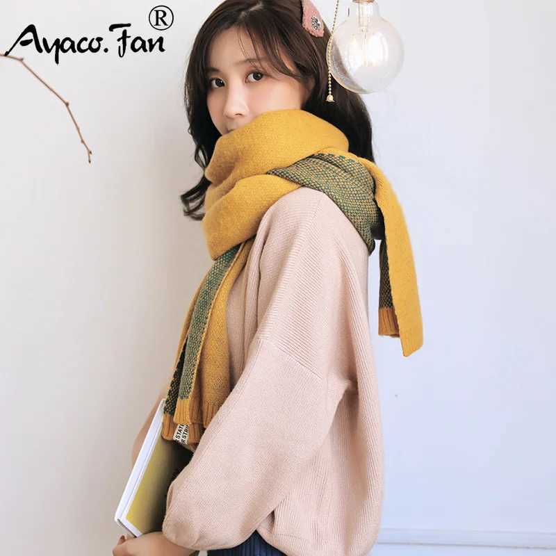 2019 Wenxin Knitted Cashmere Scarf Cute Little Pineapple Girl Autumn Fem Shawl Warm Womens Scarf X241017