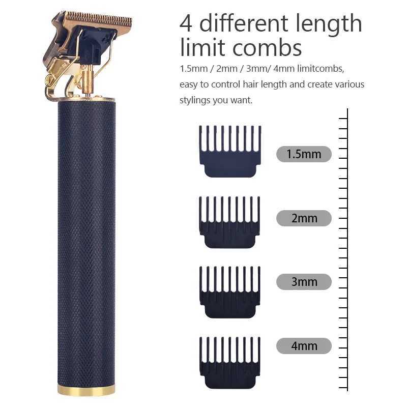 T9 Electric Hair Clipper USB Charging Professional Wireless Shaver Waterproof Texture Shaver Mens Dual purpose Trimmer W241017