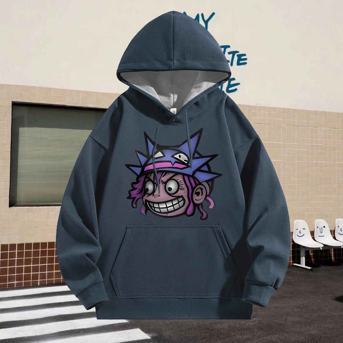 Factory Direct Hoodie Men Breathable Hooded Collar Comfortable Men's Hooded Sweatshirt Street wear Hip Hop Pullover Hoodie Skull 350g Cotton