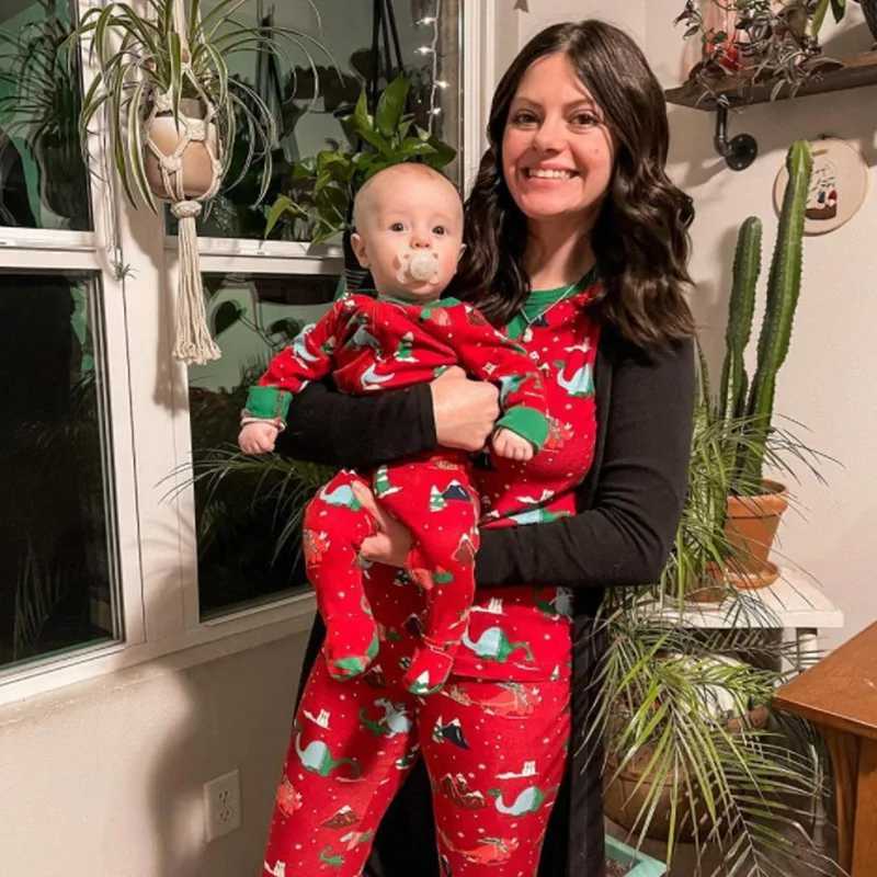 New Years clothing 2025 Christmas family sleepwear set casual soft sleepwear parents and children matching clothing 2-piece set family set Pjs W241015
