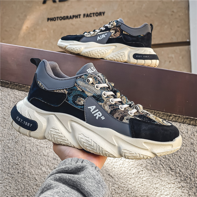 Trendy Running Shoes 2024 Autumn New Breathable Mesh Popular Casual Sports Shoes Thick Bottom Daddy Tide Shoes