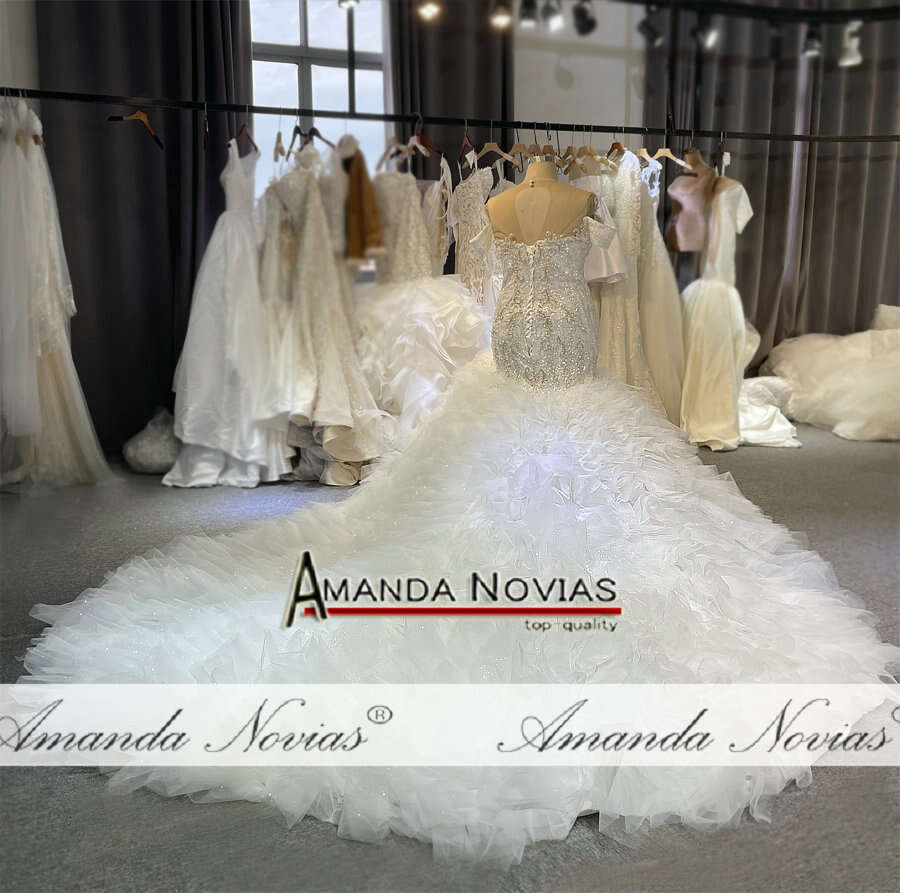 Amanda Novias African Mermaid Handwork Wedding Dress