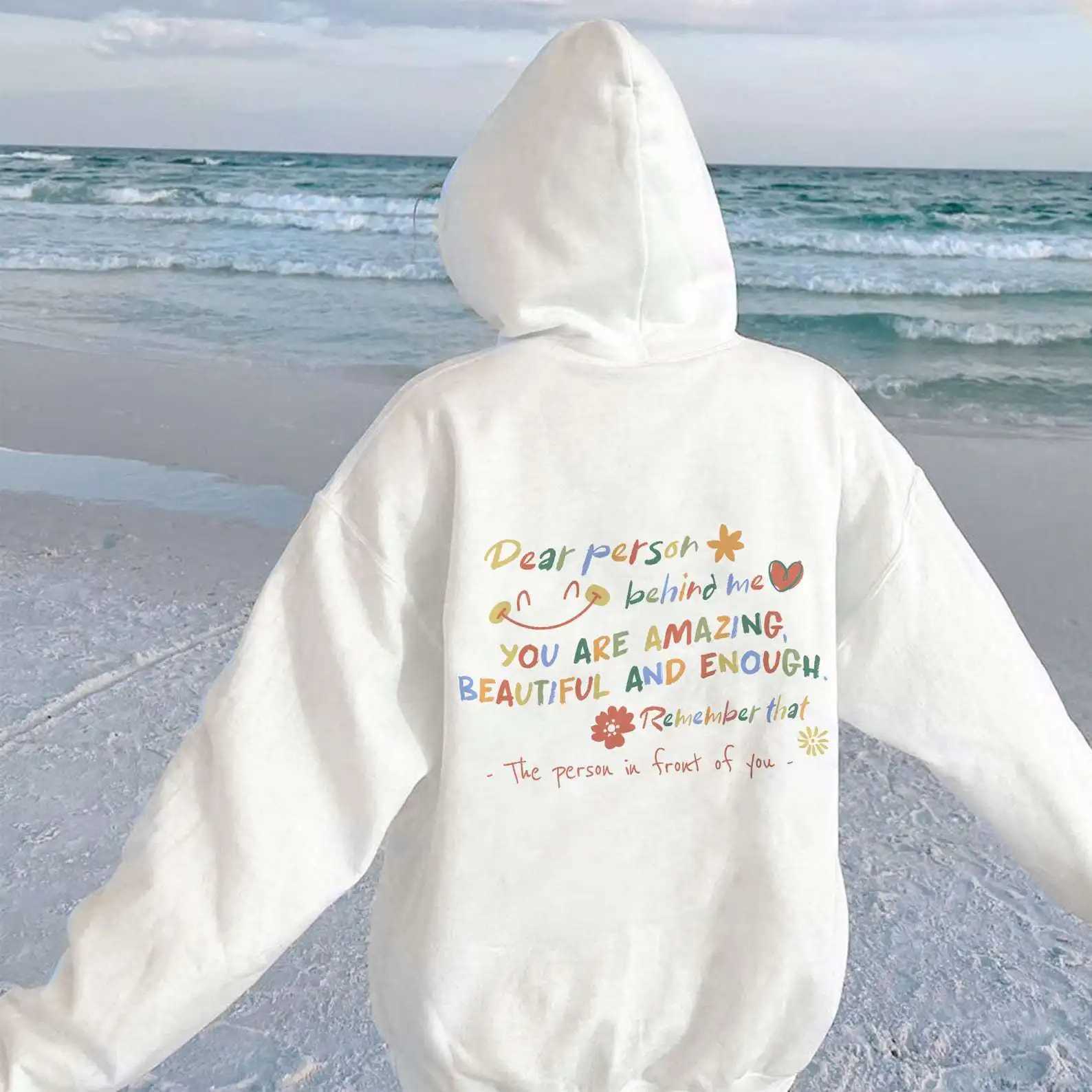 Hoodies Unisex Aesthetic Fashion Sweatwear Couple Sweatshirt Women/men Sense of Design Autumn/Winter Regulai FitX241016