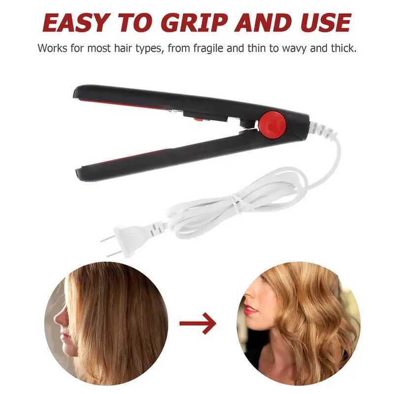 3 In 1 Hair Iron High Quality Flat Iron Straightening Hot Comb Mini Professional Hair Straightener Curling Iron Styling ToolsXJ241016