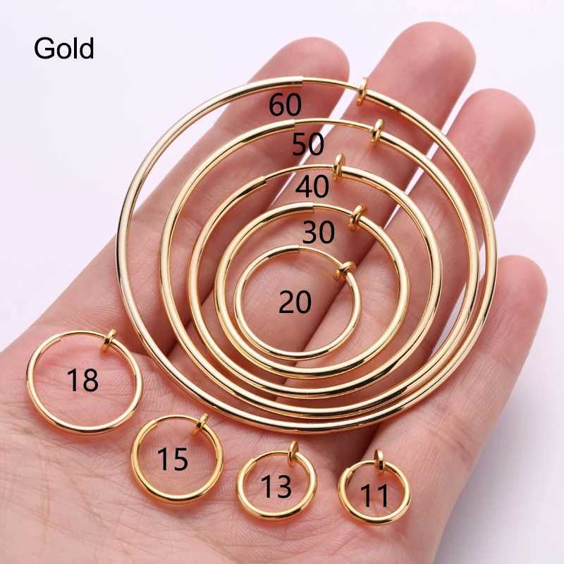 1 pair of earrings cuffs fake hoop earrings mens diamond free earrings clip on earrings womens earrings 2023 non perforated earrings W241017