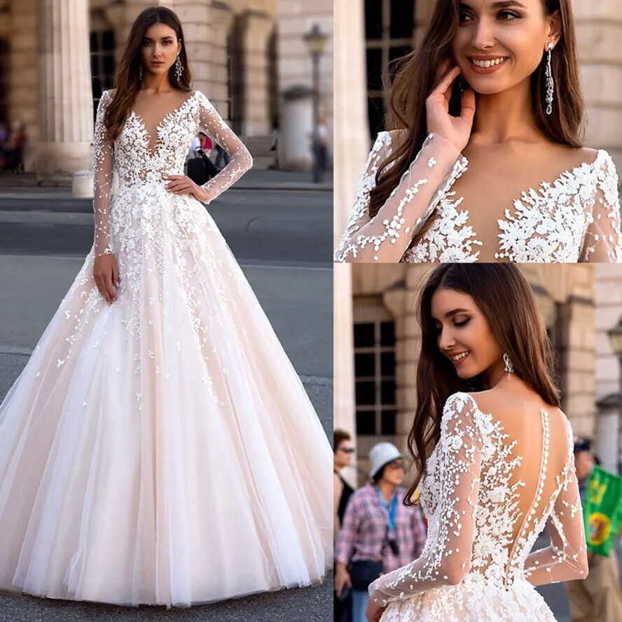 Boho Modest Wedding Beach Dress O Neck Sleeves A E Long Tulle Plus Size Wedding Dresses Bridal Gowns Vestidos De Novia es