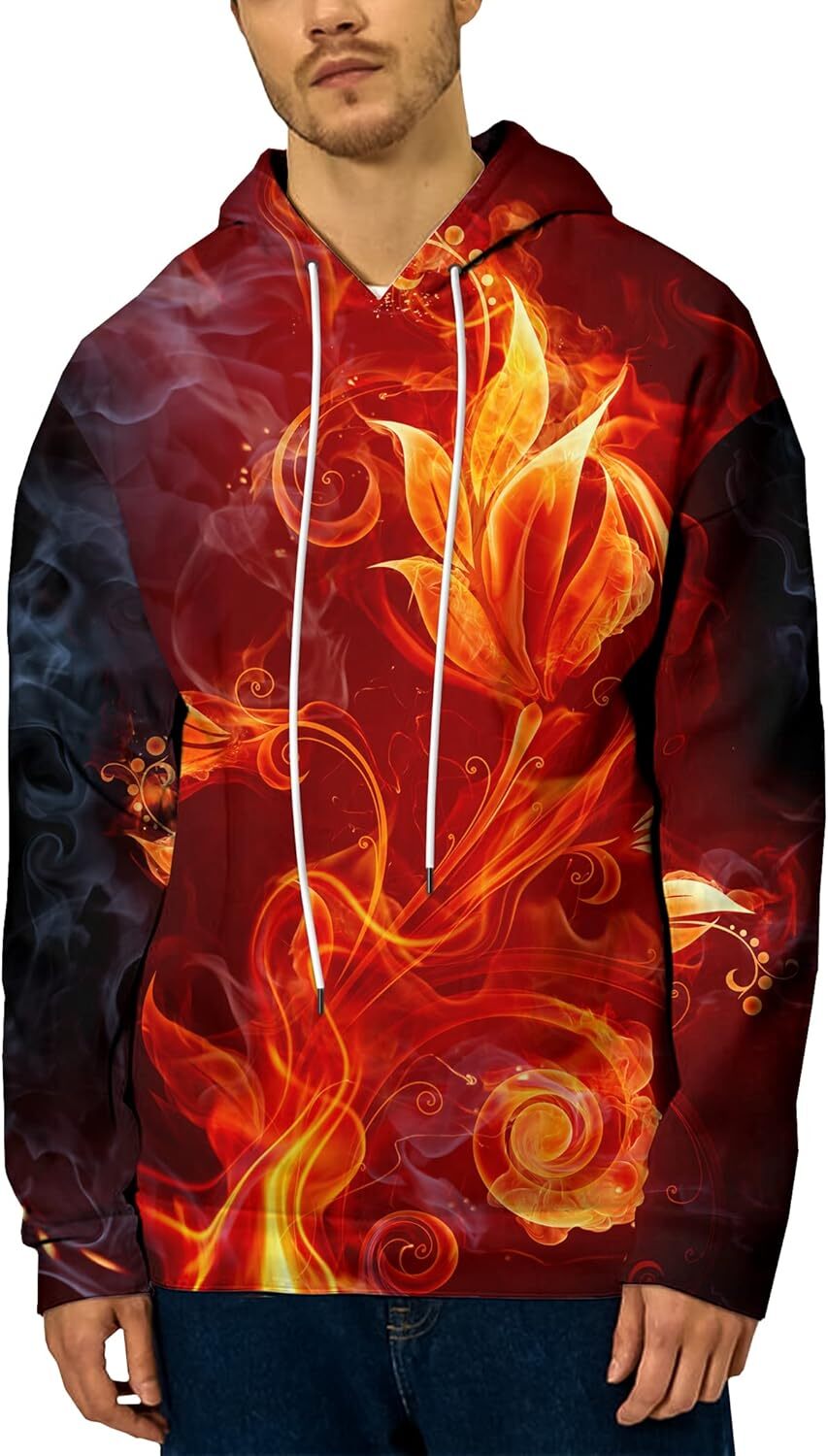 Hoodie for Mens Womens Unisex 3D Printed Hoodies Graphic Pullover Hooded Sweatshirt for Men Women Graphic Hoodies sweatshirt Pullover Long Sleeve