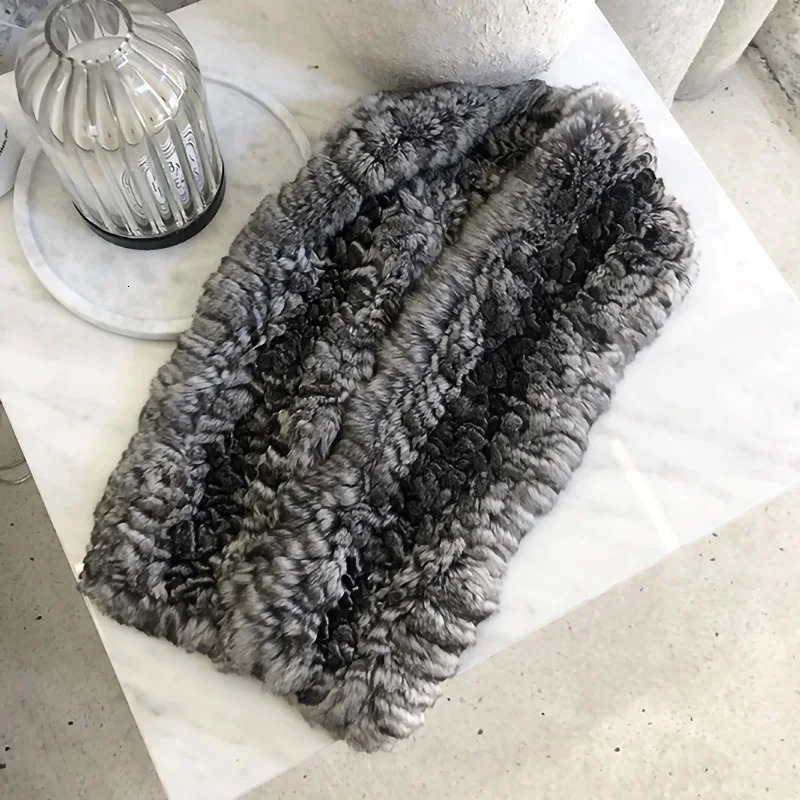 Womens winter scarf genuine Chinchilla fur soft and warm womens shawl S7722 241009
