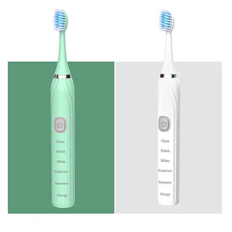 Sonic electric toothbrush USB charging IPX7 waterproof automatic toothbrush whitening device with replaceable toothbrush head M241017