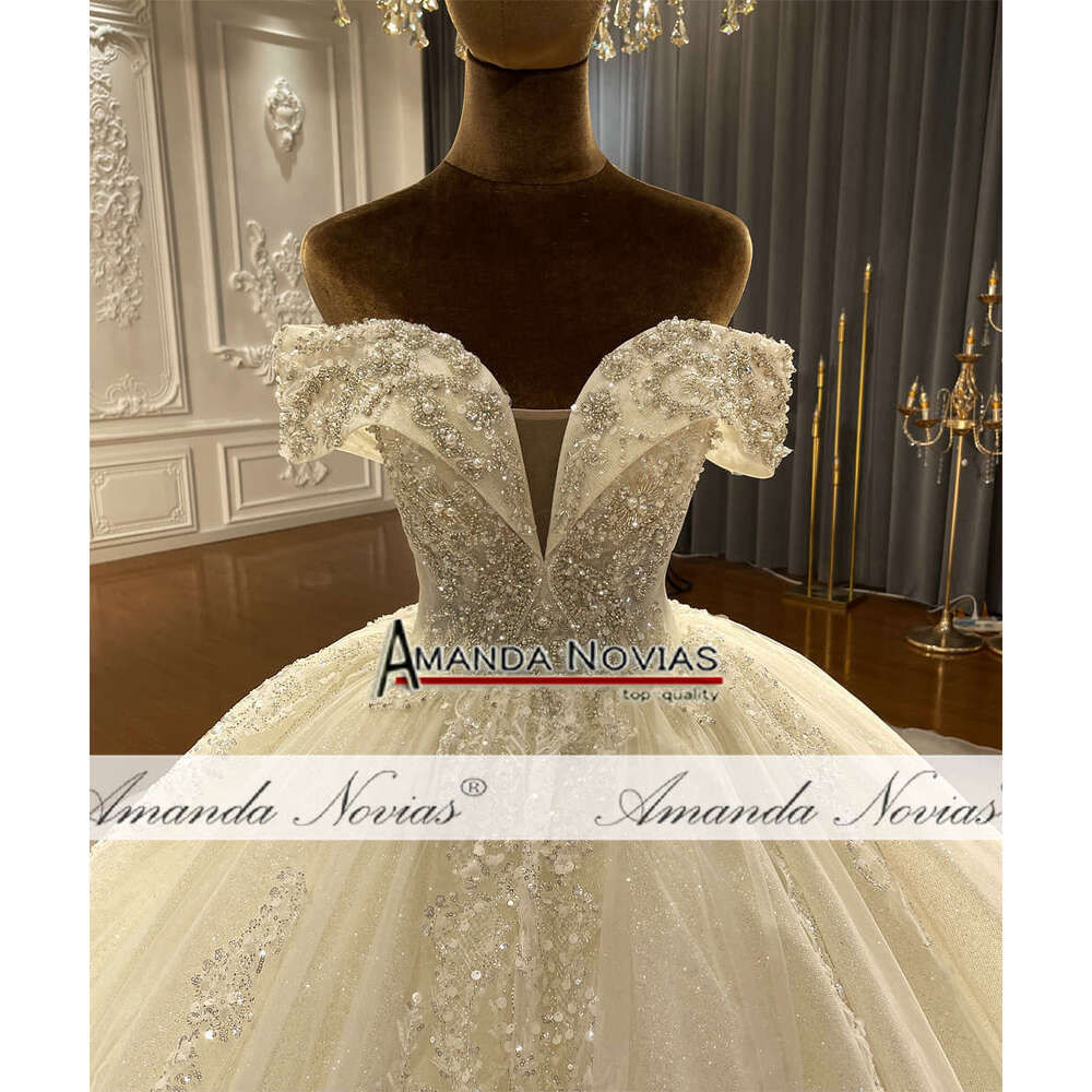 Off The Shoulder Straps Wedding Dress Ball Gown