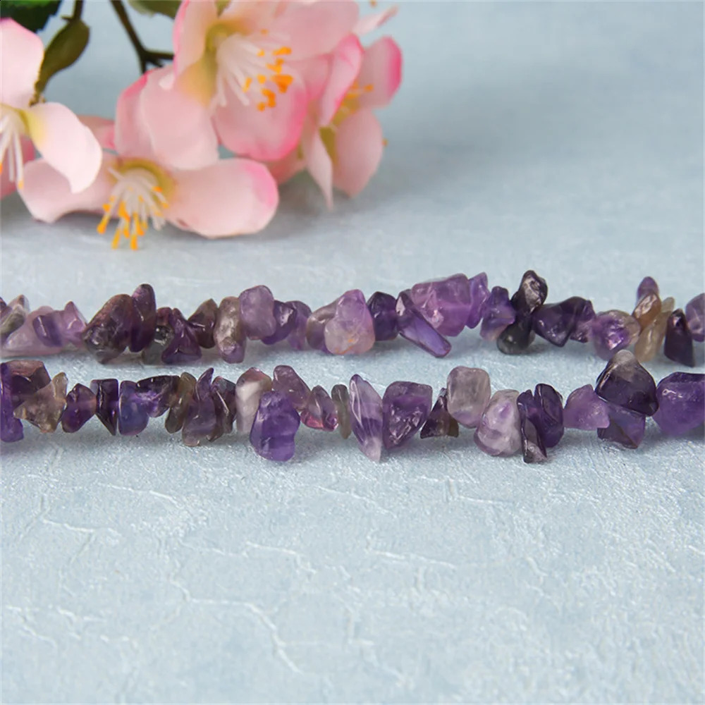 Irregular natural stone 5-8mm amethyst agate coral sea blue gemstone crystal jade beads for jewelry making DIY bracelet necklace push 241017