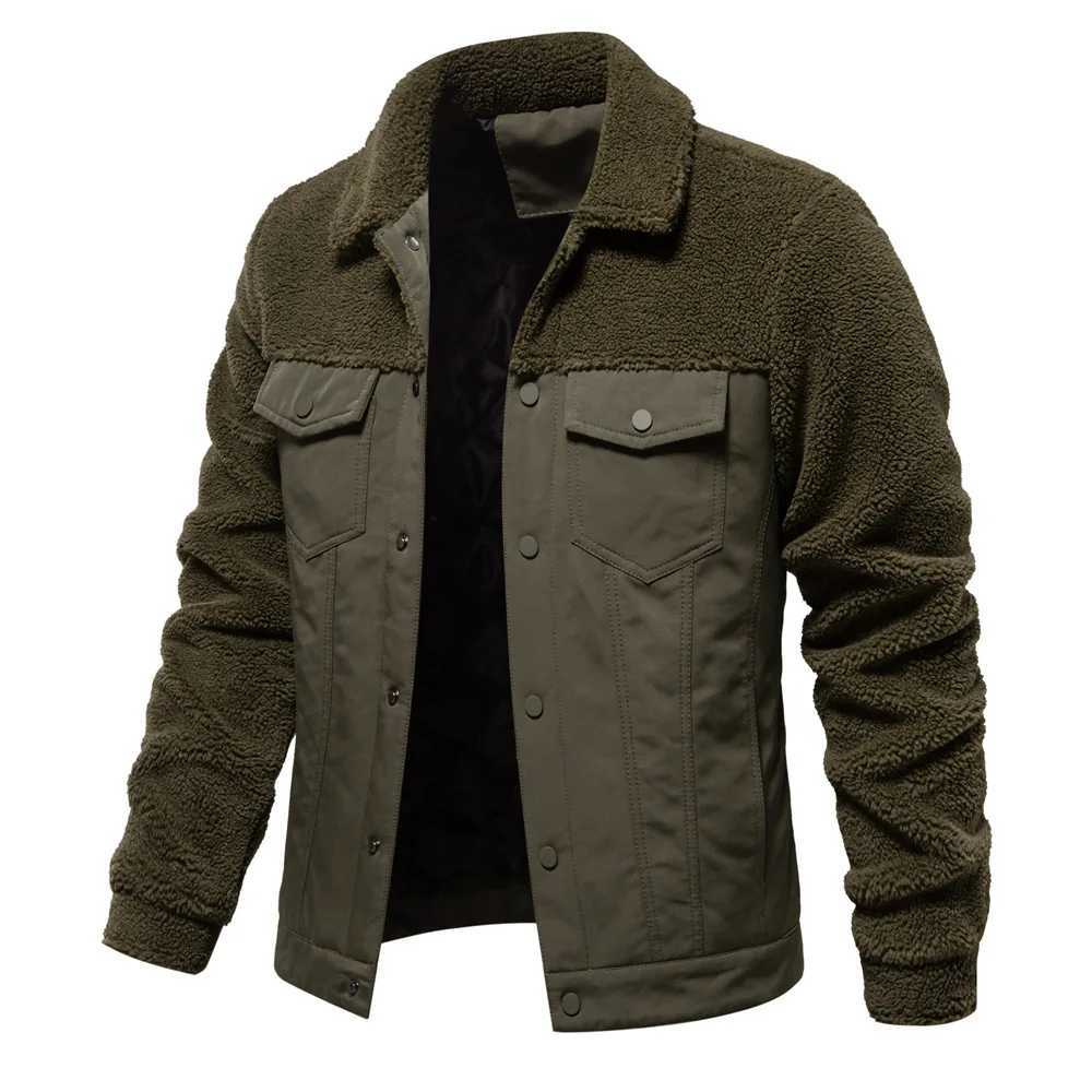 2024 Autumn/Winter new mens patchwork jacket Casual high quality mens lamb wool jacketXJ241017