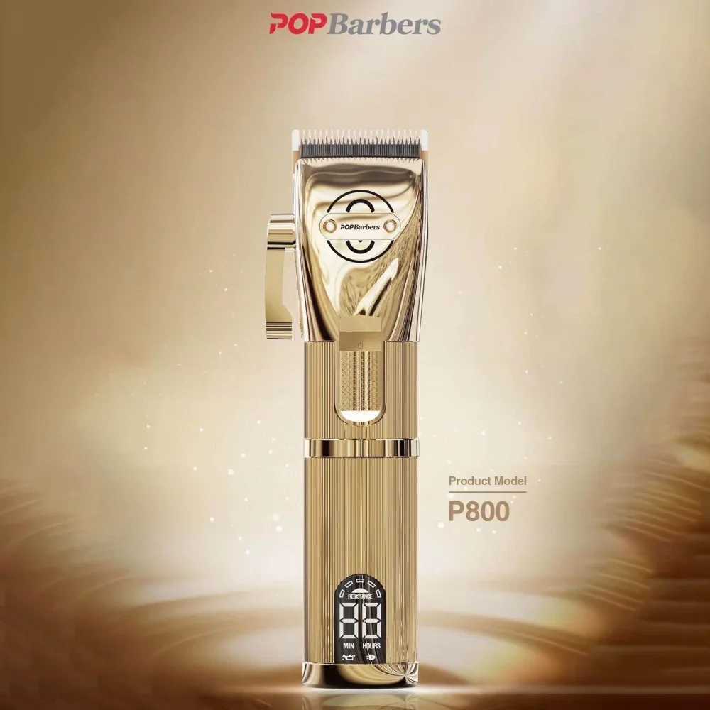 Pop Barber P800 P700 P600 Professional Hair Clipper Kit LCD Display Hair Clipper Mens Cordless Hair Clipper W241017