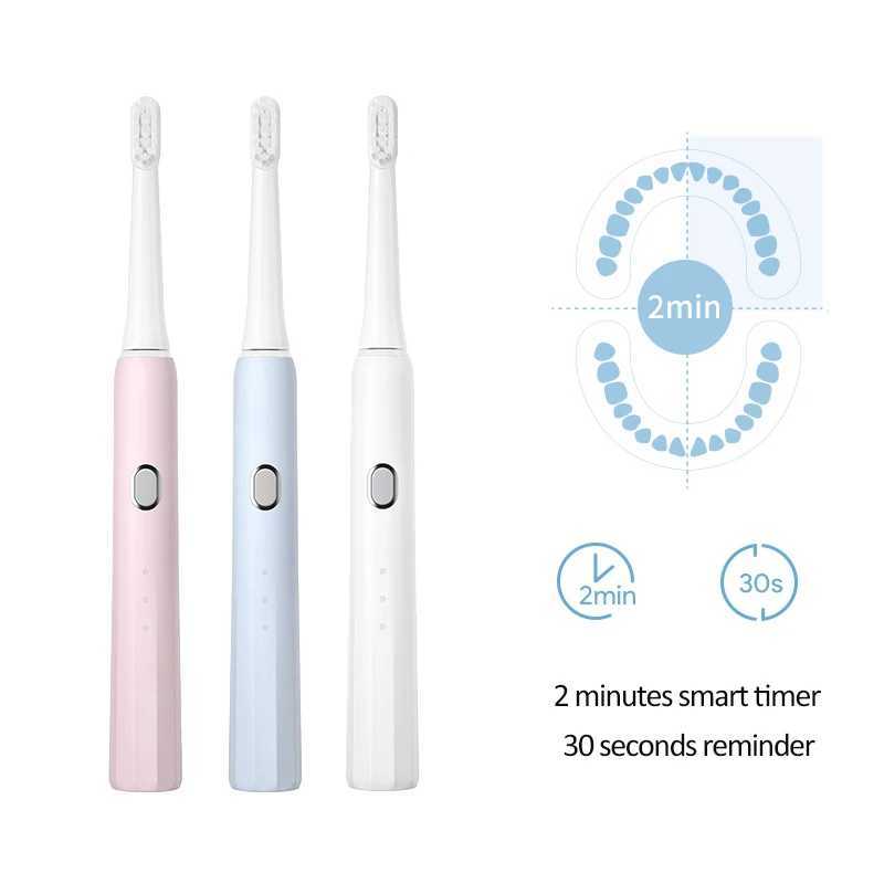 New Arrival Sonic rechargeable electric toothbrush 4 8 adult accessory head 2-minute smart timer IPX7 waterproof G241017