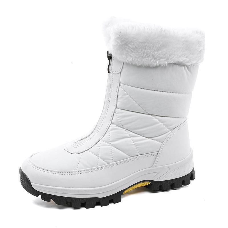 Large for women's new casual fashionable umbrella fabric with plush and thick insulation snow boots, large cotton shoes