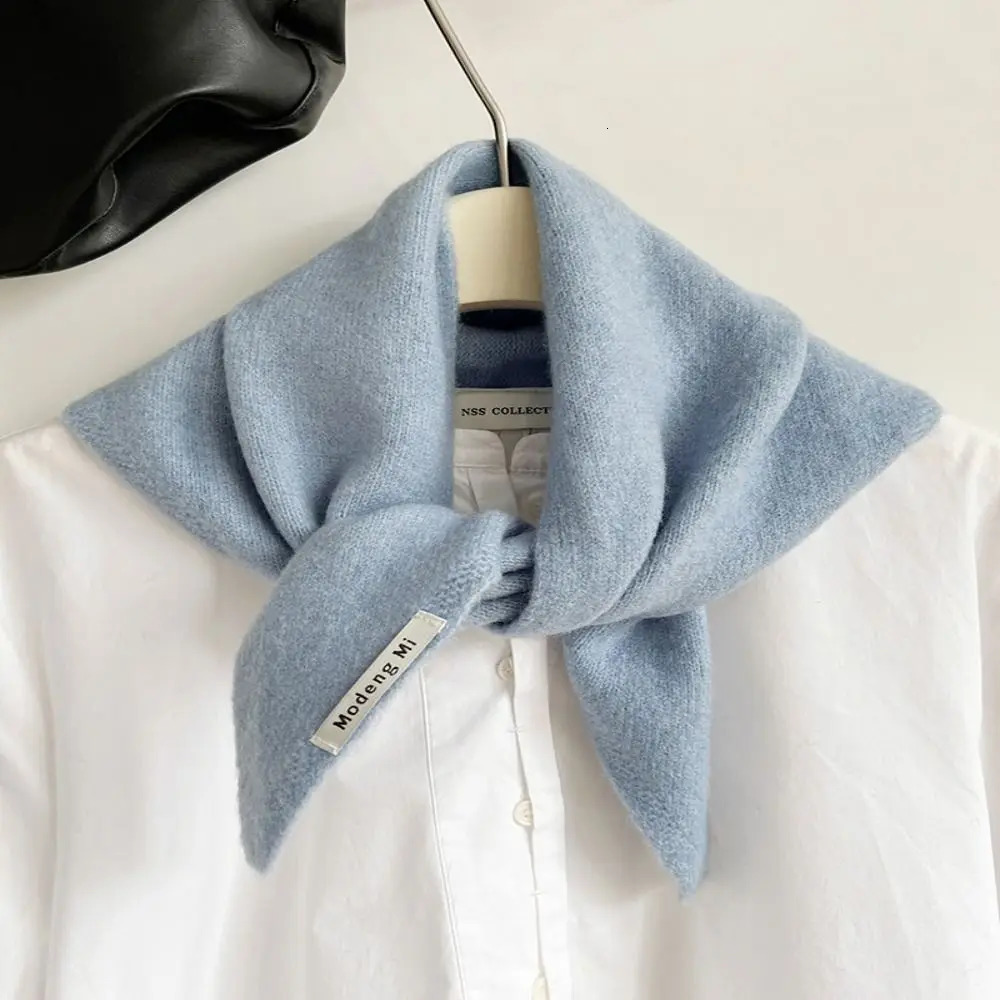 wool knitted triangular scarf multifunctional warm headwear shawl womens warm shawl 241017