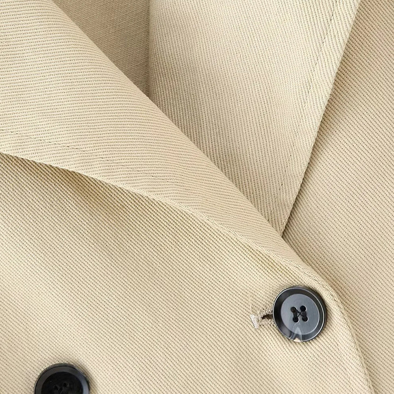 Belt Jackets Women's Coat Khaki Outwear Long Sleeve With Button Solid Inszartrafz 2024 Chaquetas Para Mujer Elegante Tops