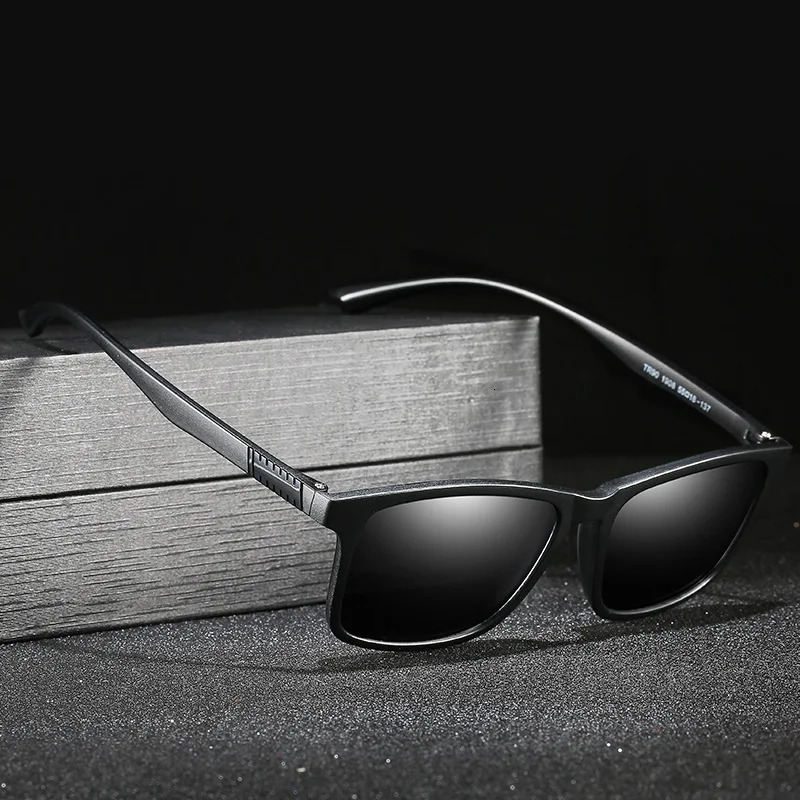Men Polarized Sunglasses Fashion Vintage Square Light TR90 Driving Fishing Xmas Easter Christmas party Gif UV400 Eyewear 241007