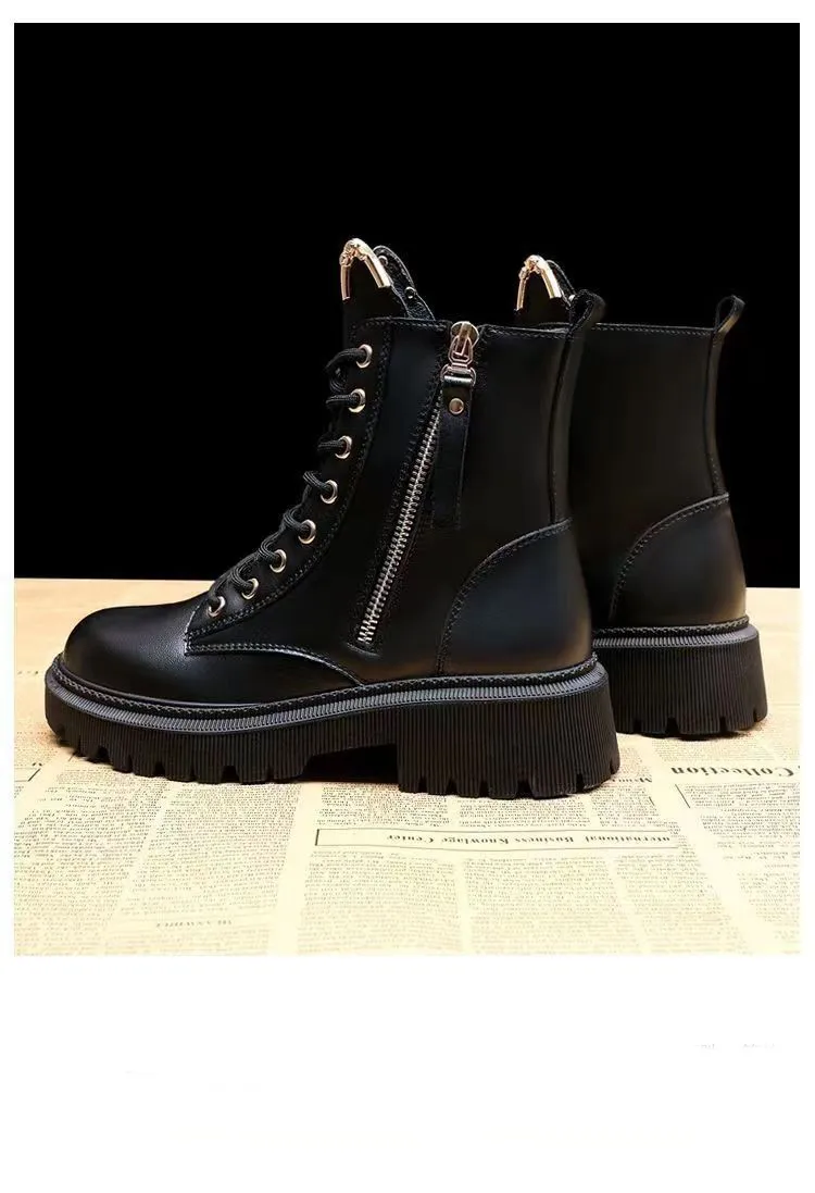 2024 Fashion Womens Designer Boot New Martin Boots Thick Bottom Comfortable And Durable Explosive Casual Versatile British Style Martin Boots