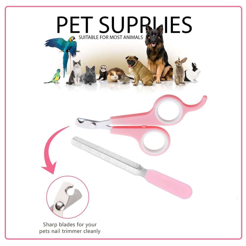 Crafterlife Small Animal Kit with Shedding Slicker Brush, Bath Massage Glove, Pet Grooming Comb, Nail Clipper Trimmer for Rabbit, Puppy, Kitten, Guine