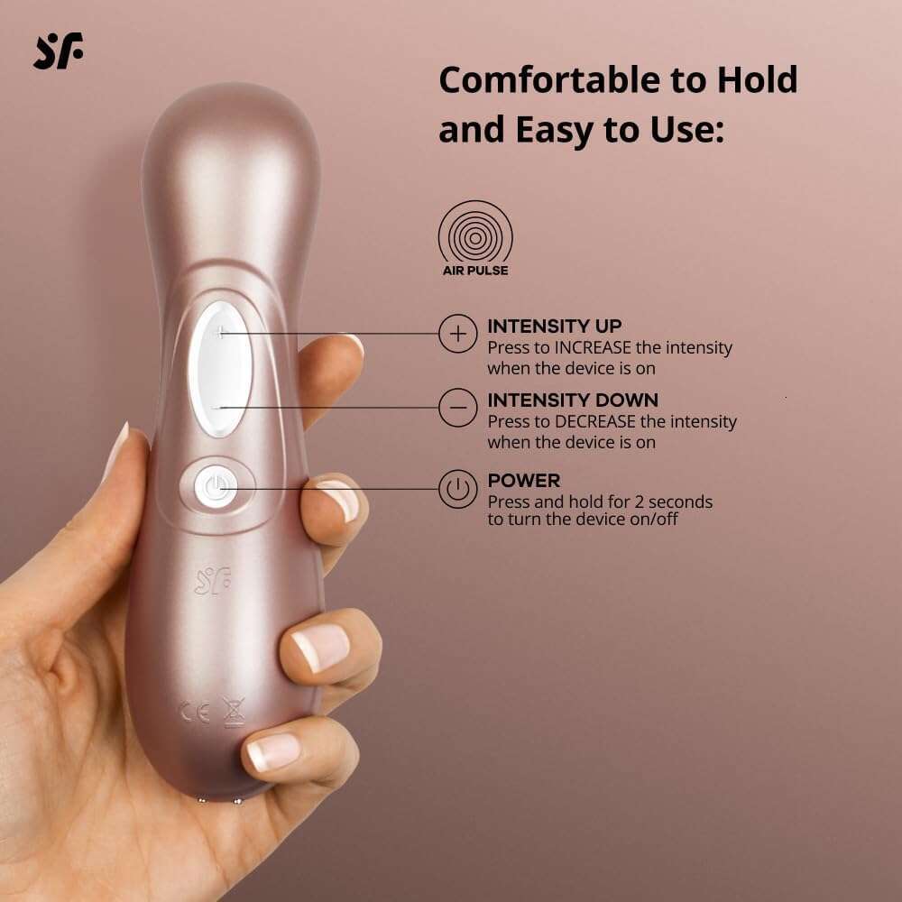 Satisfyer Pro 2 Clitoral Stimulation Air Pulse Pressure Wave Vibrator Waterproof (IPX7) Rechargeable Battery | Skin-Friendly Silicone