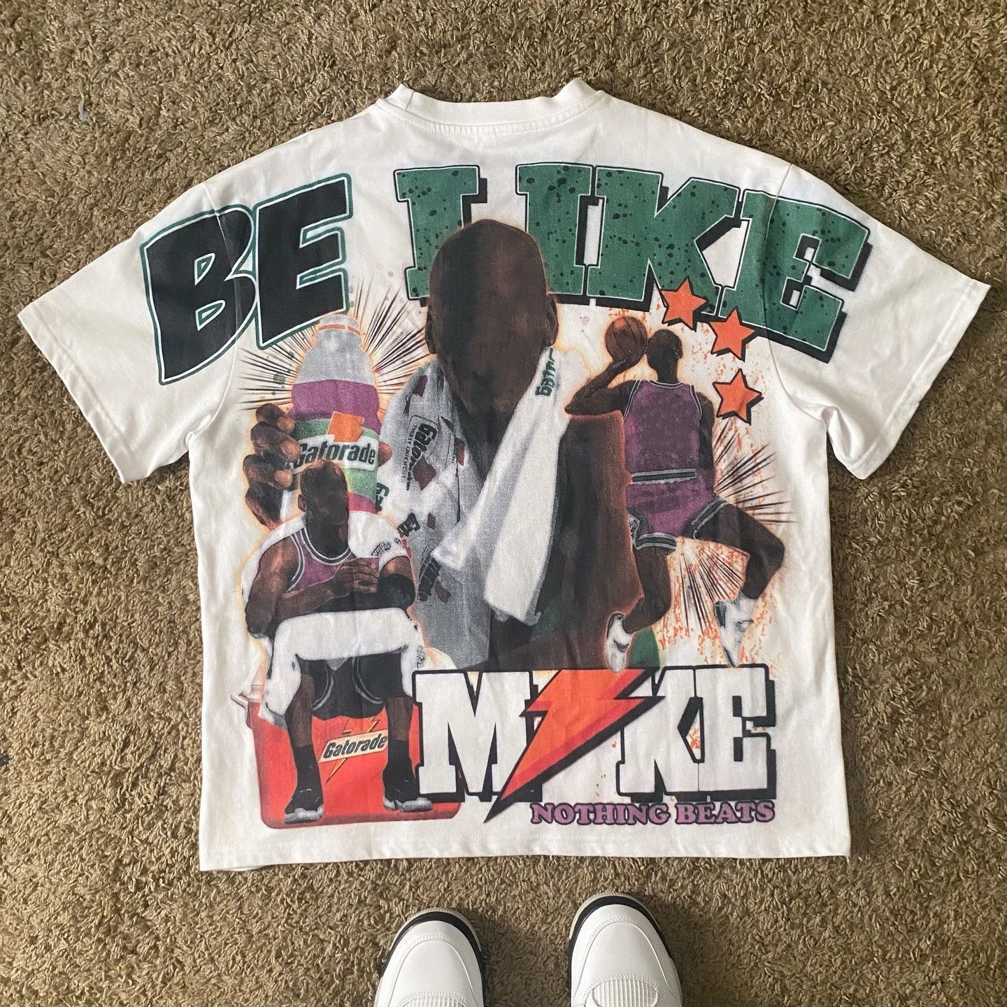 Men's T Shirts Summer American Funny Character Basketball Pattern Printed T-shirt Mens Pure Cotton Oversized Sweatshirt Street Hip-hop