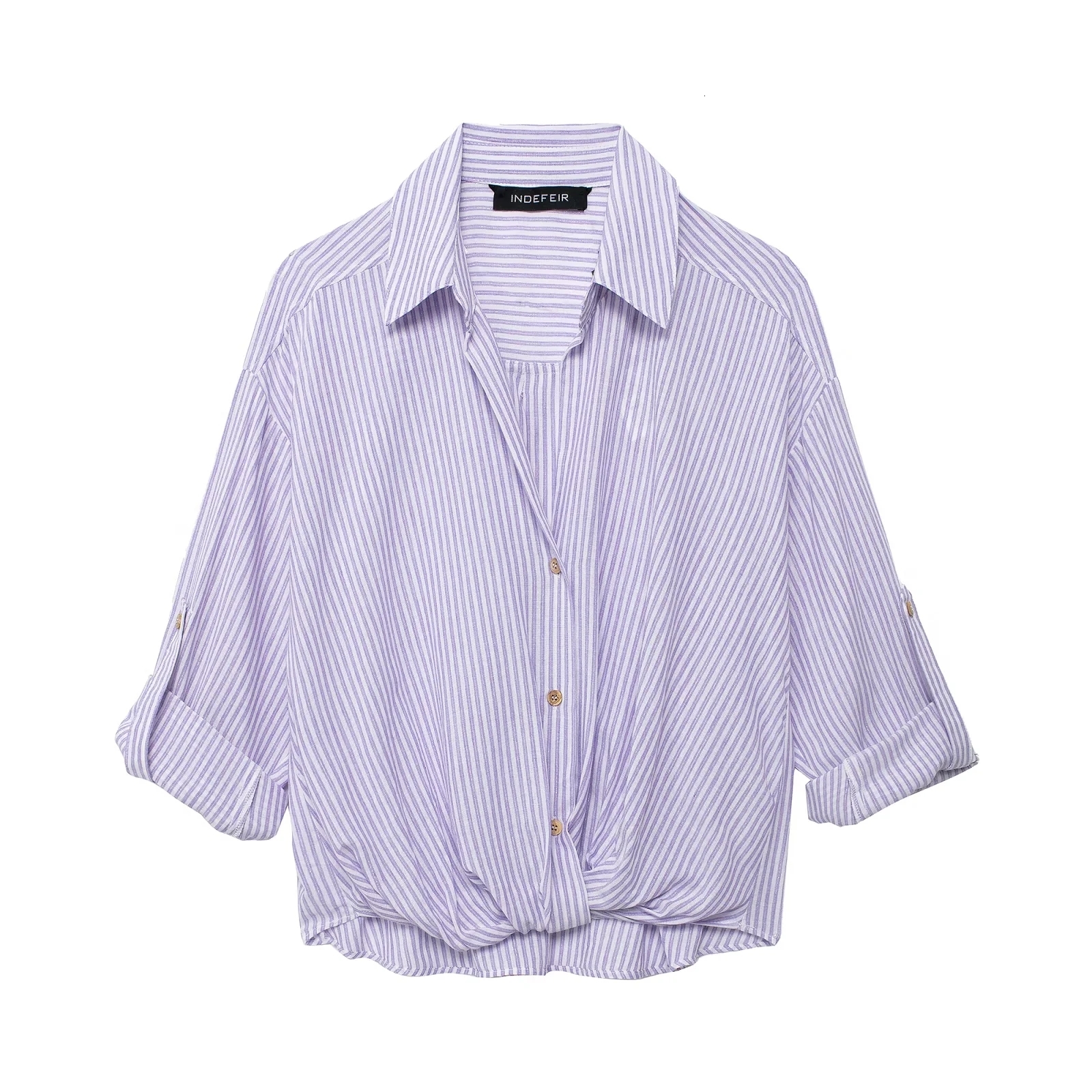 Women's Shirts Striped Casual Loose 2024 Blouses Long Sleeve With Button Vintage Fashion Summrt Inszartrafz Mujer Blusas Top