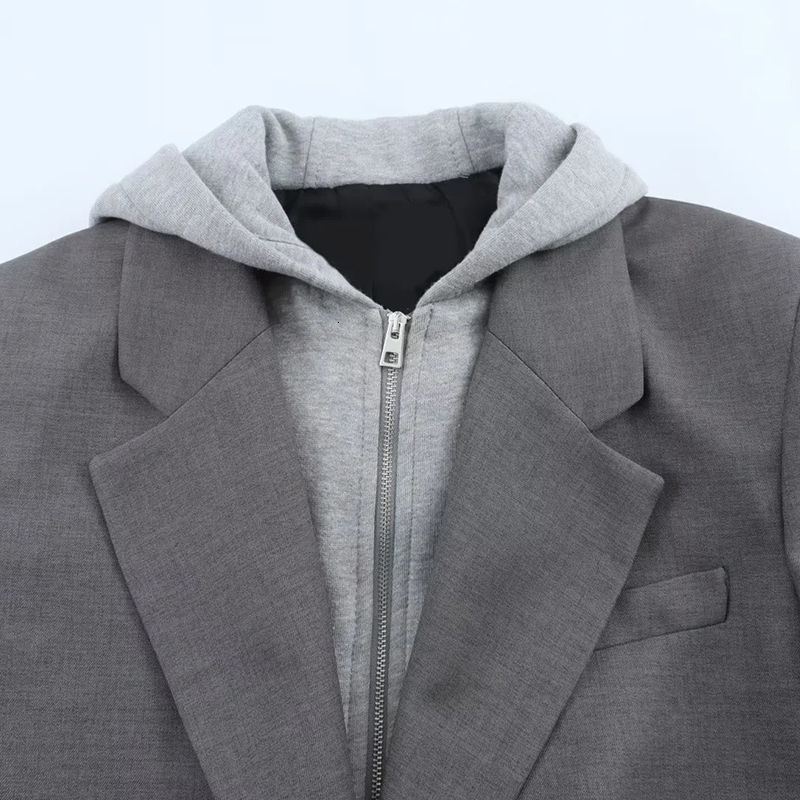 Women's Blazers Jackets Hoodies Office Elegant Outwear With Button Long Sleeve Inszar Casacos De Inverno Feminino Coat