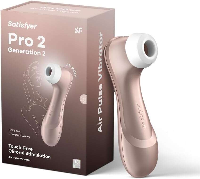 Satisfyer Pro 2 Clitoral Stimulation Air Pulse Pressure Wave Vibrator Waterproof (IPX7) Rechargeable Battery | Skin-Friendly Silicone