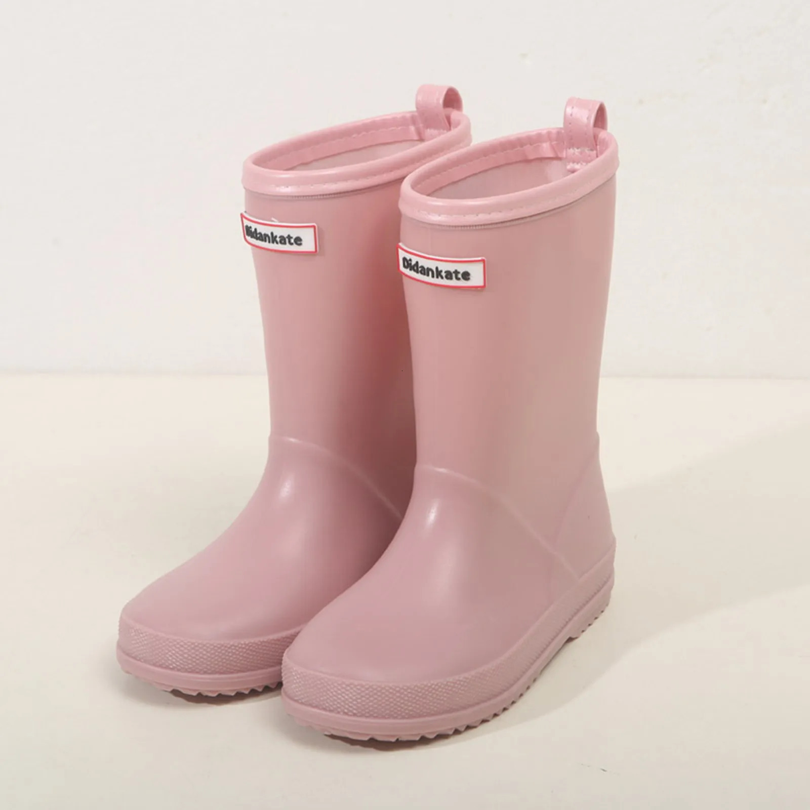 Rubber Four Seasons Shoes Children Rainboots High Quality Comfortable Outdoor Baby Boys Girls Water Shoes Kids Solid Rain Boots 241016