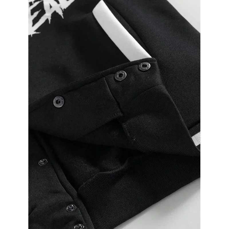 Manfinity Sportsy Mens Printed Simple Long Sleeve Baseball Jacket Bomber Jacket Mens Jacket M241017