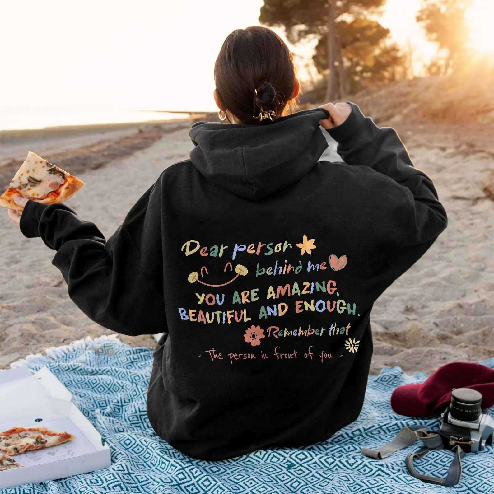 Hoodies Unisex Aesthetic Fashion Sweatwear Couple Sweatshirt Women/men Sense of Design Autumn/Winter Regulai FitX241016