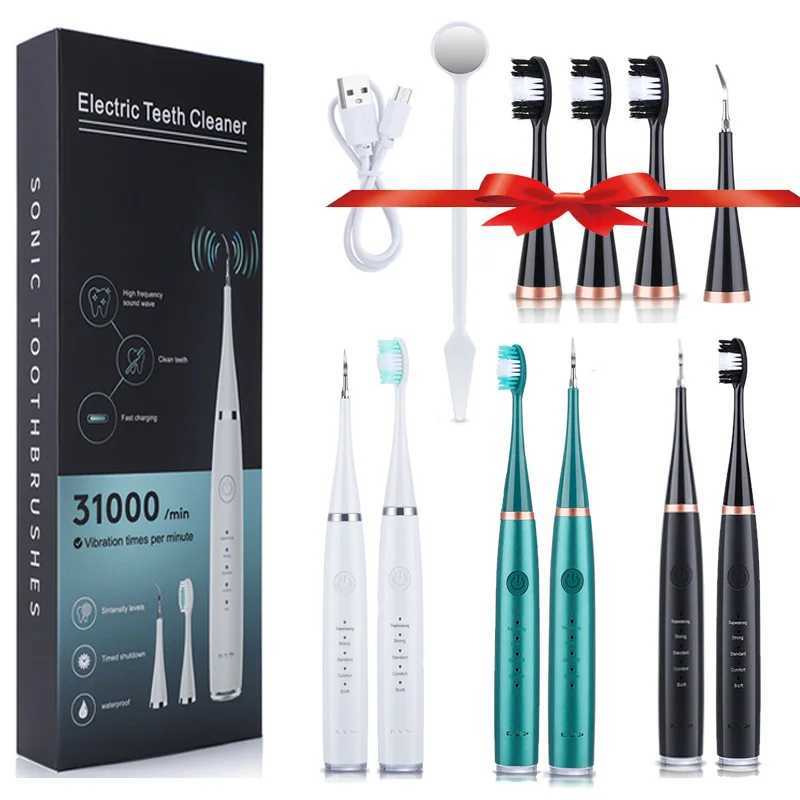 Rechargeable electric teeth cleaning tool white waterproof USB fast charging sonic toothbrush device M241017