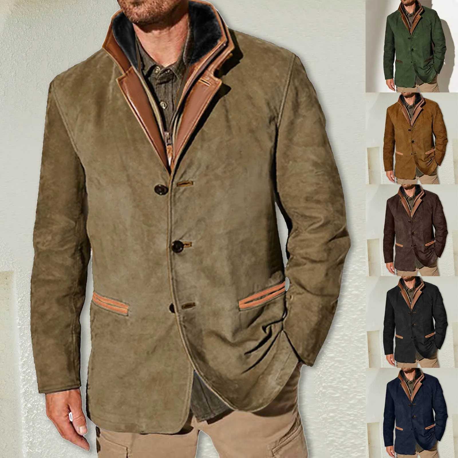 Men And Qomen Heavy Industry Vintage Work Retro Casual Men High Street Patchwork Color Windbreaker CoatsXJ241017