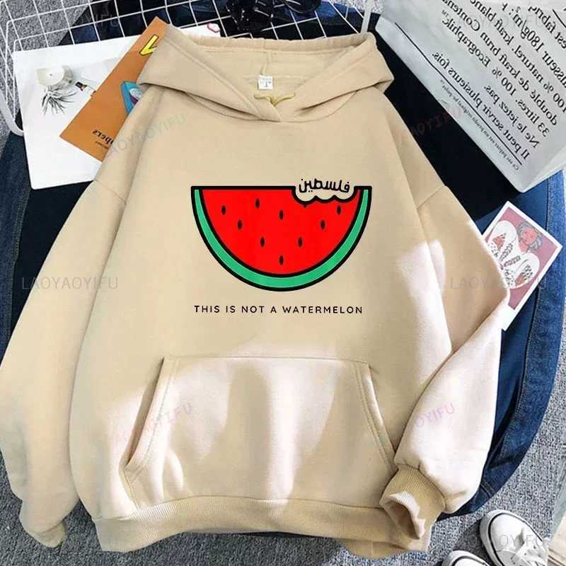 This Is Not A Watermelon Woman Graphic Thermal Hoodies Manga Autumn Winter Fleece Tracksuit Men Sweatshirt Long Sleeve PulloversX241016
