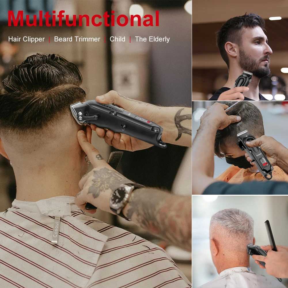 Cosoul hair clipper compact hair trimmer electric beard trimmer LED display screen hair length adjustable large capacity battery W241017