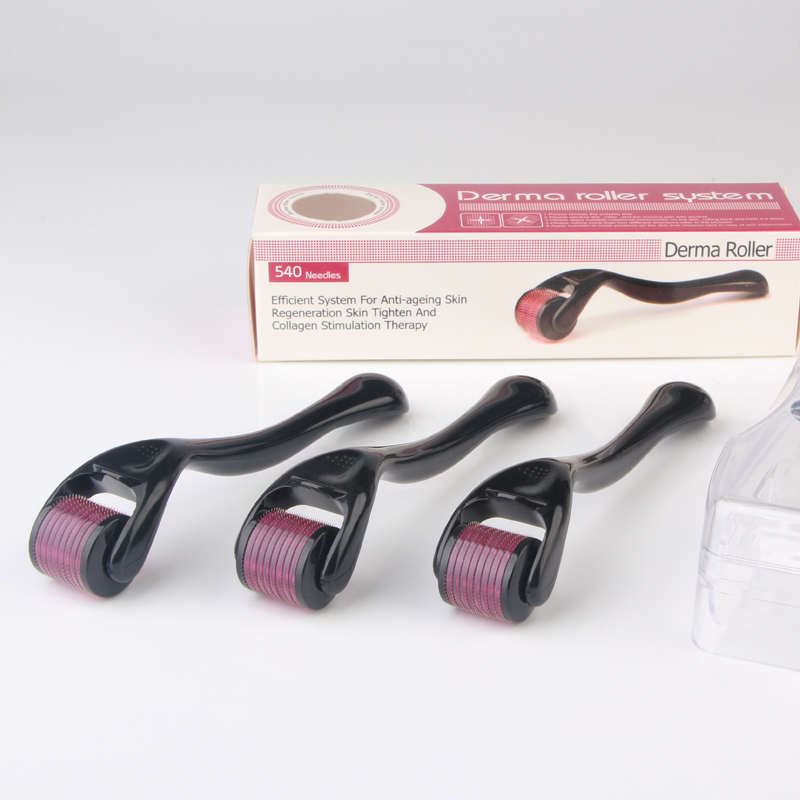 Mezoroller Beard Derma Roller DRS 540 Needles Microneedling for Hair Re- Growth Skin Care Microneedle MTS Micro Needle Roller