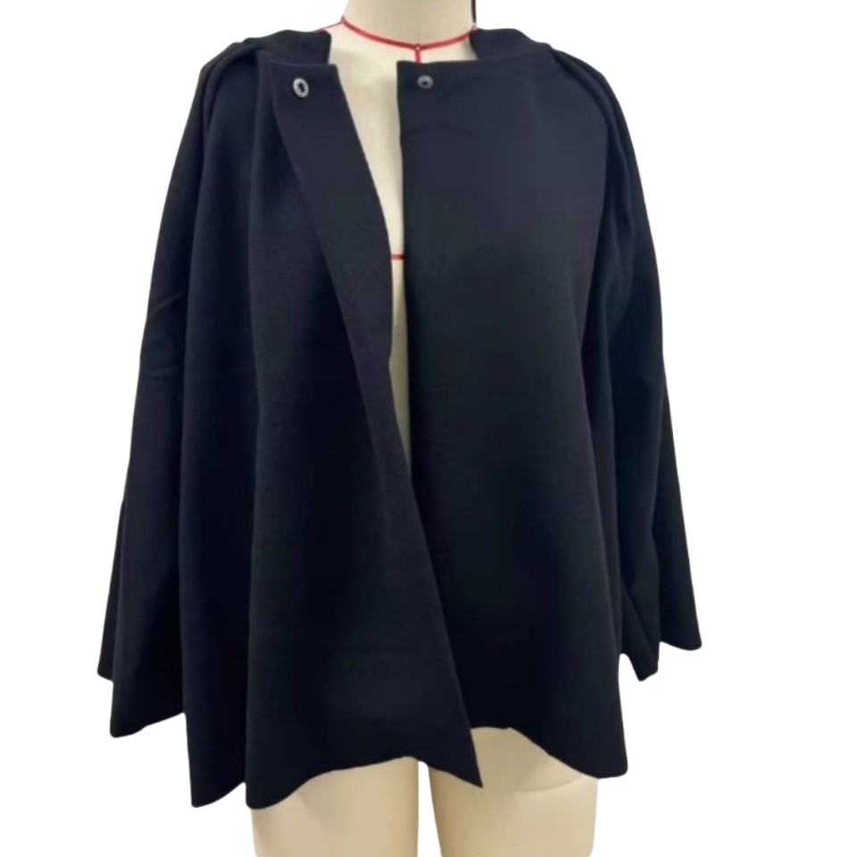 Women's Jackets 2024 Autumn Winter Loose Short Imitation Cashmere Long Sleeved Jacket Coat Fashion Red Black Coats