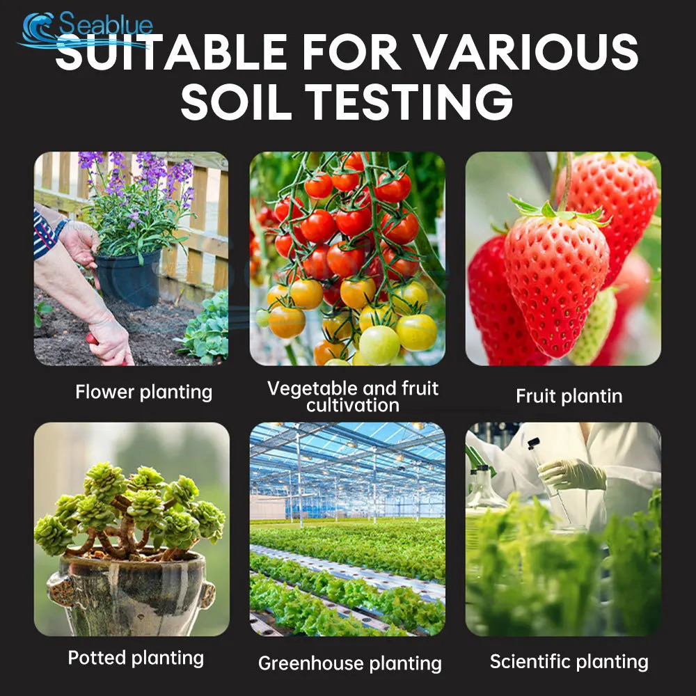 High precision soil pH tester Soil moisture/PH/temperature Sunshine intensity tester Garden plant soil tester Soil pH testing 241016