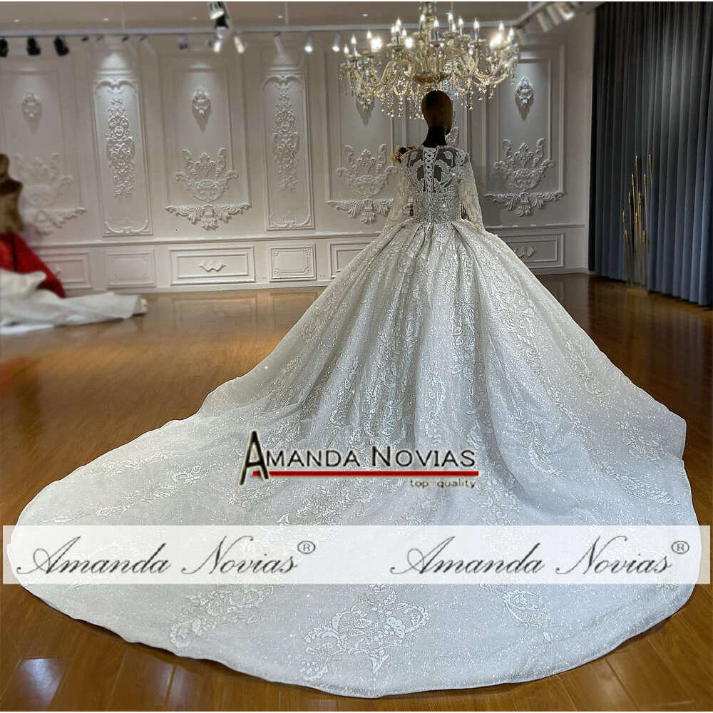 Amanda Novias Full Sleeve Lace Wedding Dress