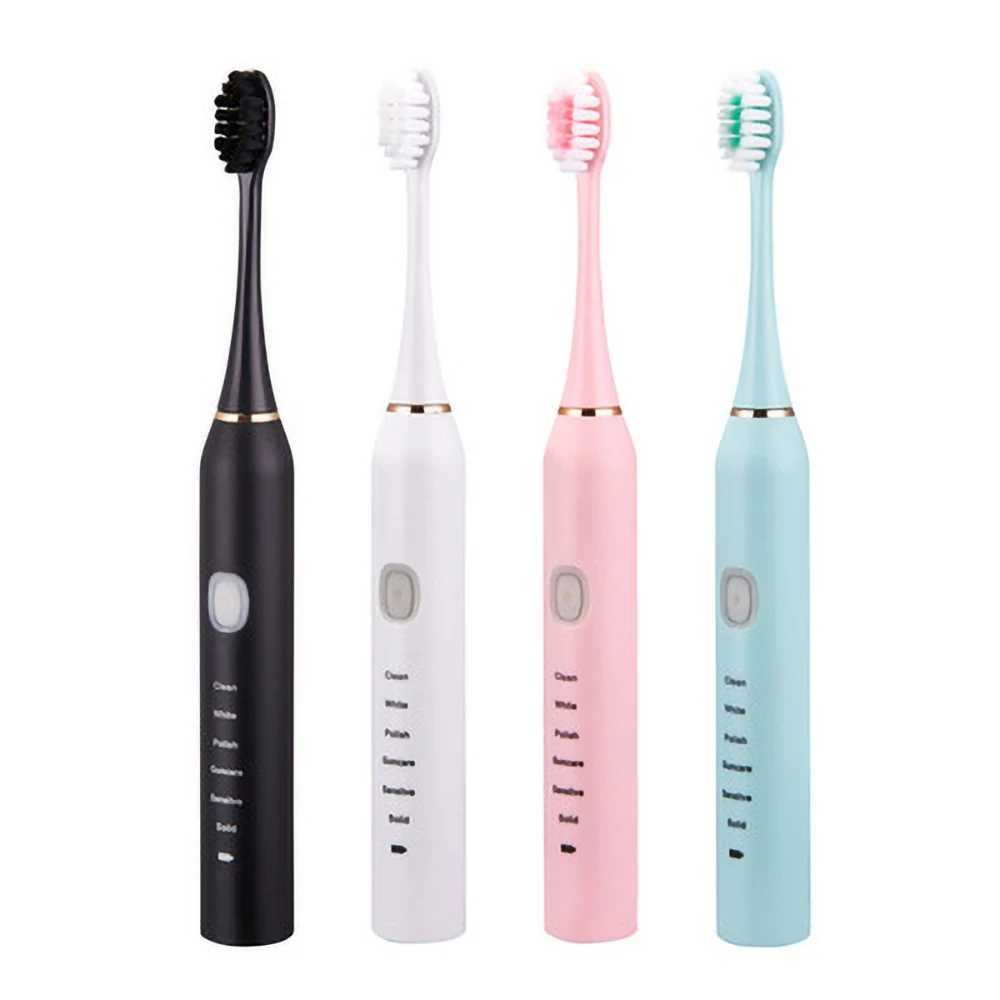 Sonic electric toothbrush adult timer brush 6-speed USB charging toothbrush replacement head set M241017