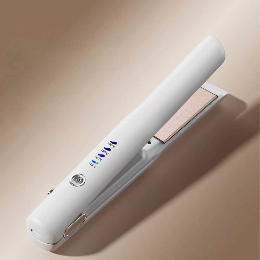 Mini Hair Straightener USB Rechargeable Straightening Iron Wireless Portable Titanium Plate Flat Iron For Travel Dual VoltageXJ241016