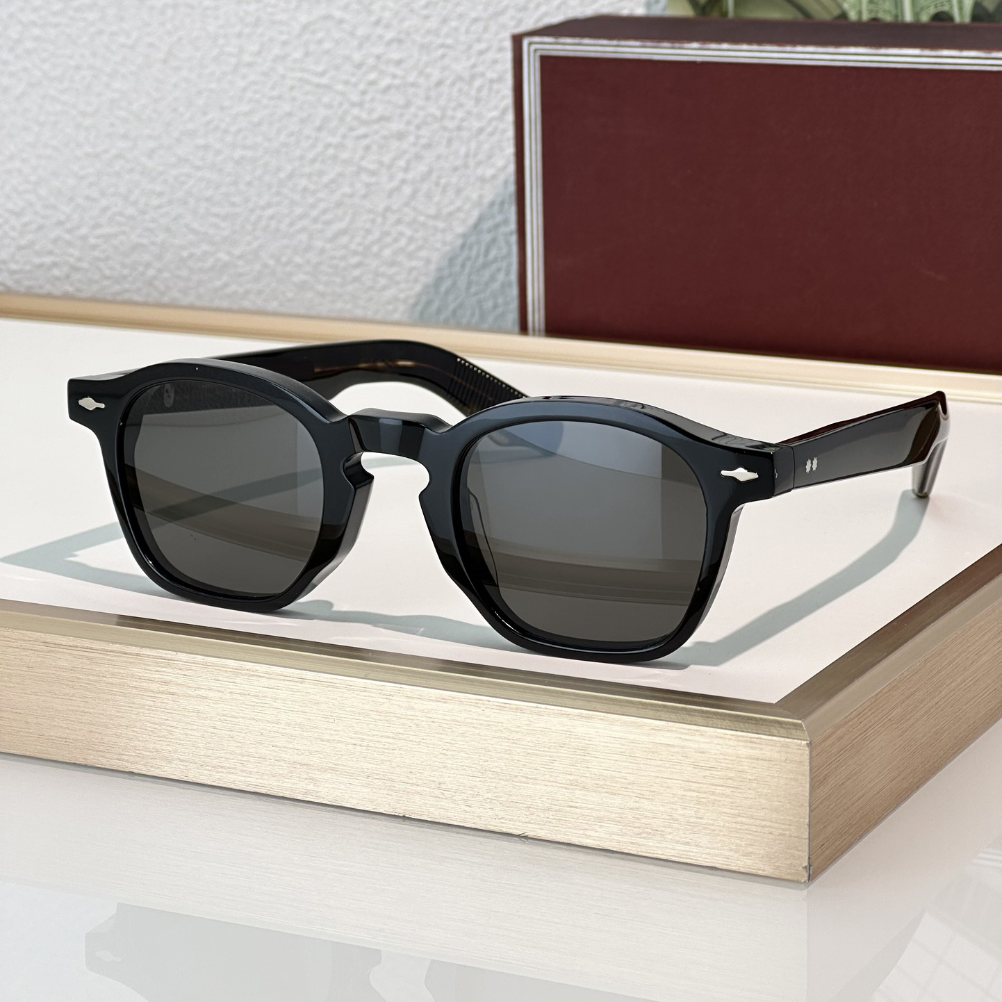 Sunglasses Women Men Summer ZEPHIRIN 47 Outdoor Catwalk Thick Acetate Fiber Style Anti-Ultraviolet UV400 Retro Plate Full Frame Fashion Glasses Random
