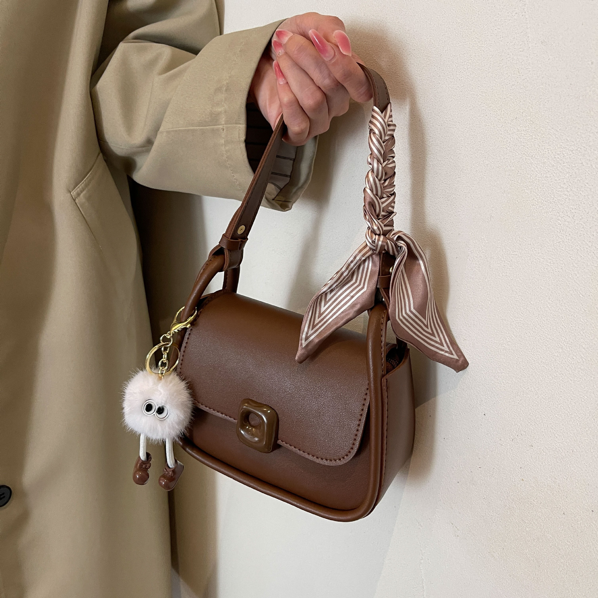 New Light Luxury Bow Single Shoulder Style High Quality Underarm Bag, Unique Trendy Crossbody Bag