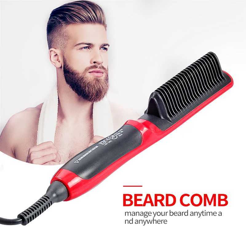 Mini beard straightening comb portable anti-hot electric comb multi-functional ion hair straightener styling toolXJ241016